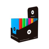 Classeur antartik 4 anneaux ronds 25mm a4 carton remborde coloris assortis