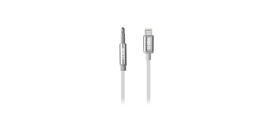 SBS Adaptateur Lightning MFI Jack 3,5mm mâle / Lightning mâle