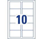 Avery C32011-25 non-adhesive label 250 pc(s) White Rectangle