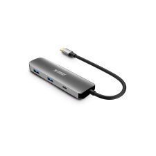 Urban Factory MHC40UF base para portátil y replicador de puertos Alámbrico USB 3.2 Gen 1 (3.1 Gen 1) Type-C Gris