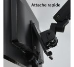 MCL MS3A99AZSBAE4920N support d'écran plat pour bureau 124,5 cm (49") Noir