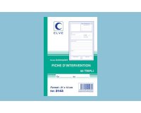Manifold ficher d'intervention Elve 21 x 14 cm,  50 feuillets tripli