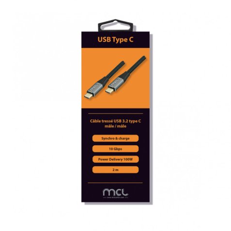 MCL MC1C99A03C1052Z câble USB USB 3.2 Gen 2 (3.1 Gen 2) 2 m USB C Gris
