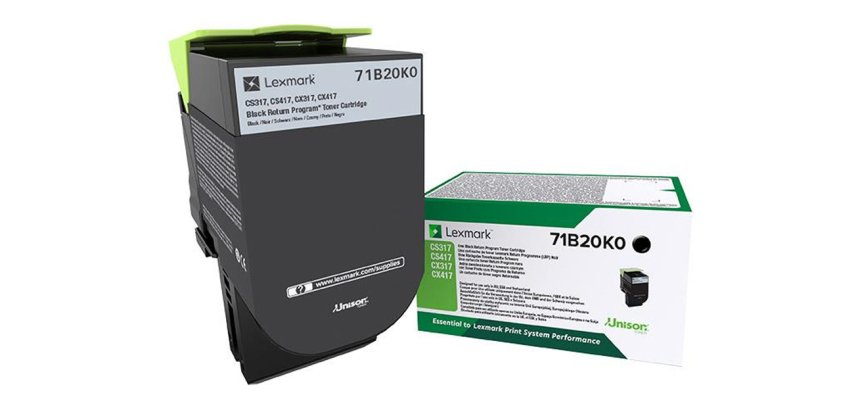 Lexmark 71B20K0 cartuccia toner 1 pz Originale Nero