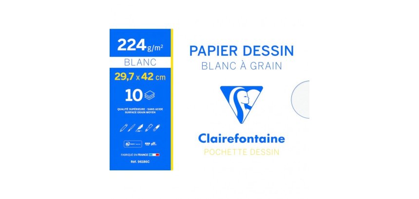 Dessin à Grain pochette 10F A3 224g