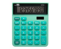 Calculadora liderpapel sobremesa xf24 10 digitos solar y pilas color verde 127x105x24 mm