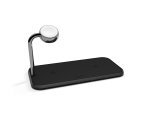 ZENS Dual+Watch Aluminium Draadloze Oplader – Zwart