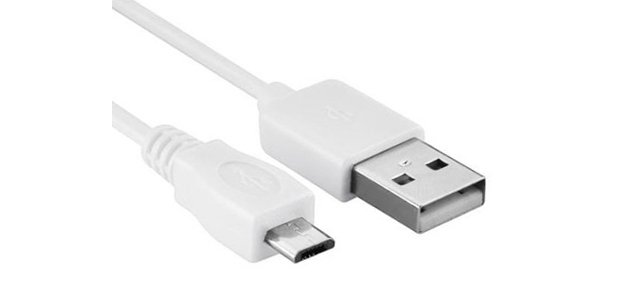 Hamlet Cavo da USB Tipo A maschio a Micro USB Tipo B maschio da 1,5 m bianco