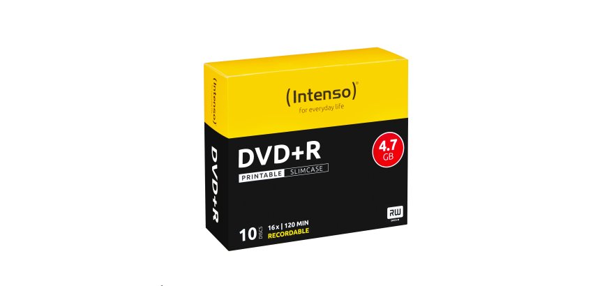 Intenso DVD+R 4.7GB, Printable, 16x 10 pc(s)