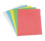 Paquet de 100 pochettes coins ELCO en calque 80 g transparent indéchirable. Format 22 x 31 cm. Assortis