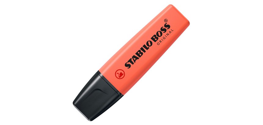Surligneur stabilo boss original pastel encre base    eau pointe biseautee largeur  trace 2/5mm coloris douceur