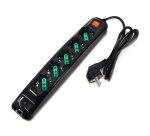 Tecnoware FMP5GIGUSB prolunghe e multiple 1,5 m 5 presa(e) AC Interno Nero