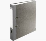 Classeur à levier papier marbre gris dos de 50mm - A4. - Gris-dos gris