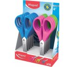 Ciseaux scolaires essentials 13 cm maped bouts ronds lames inox gaucher
