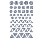 Gommette holographique maildor10,5x16cm design assortis coloris argent sachet 20 planches 1065 unites