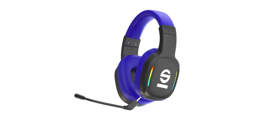Sparco SPWHEADPHONEPRO cuffia e auricolare Wireless A Padiglione Gaming USB tipo-C Nero, Blu