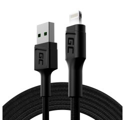 Green Cell KABGC12 cavo Lightning 2 m Nero