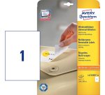 Avery Removable Labels, 210 x 297 mm