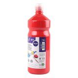 Gouache scolaire liderpapel liquide lavable fermeture sécurité brillante coloris rouge flacon 1000ml