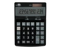 Calculadora liderpapel sobremesa xf31 14 digitos solar y pilas color negro 170x122x35 mm