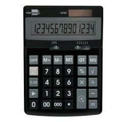 Calculadora liderpapel sobremesa xf31 14 digitos solar y pilas color negro 170x122x35 mm