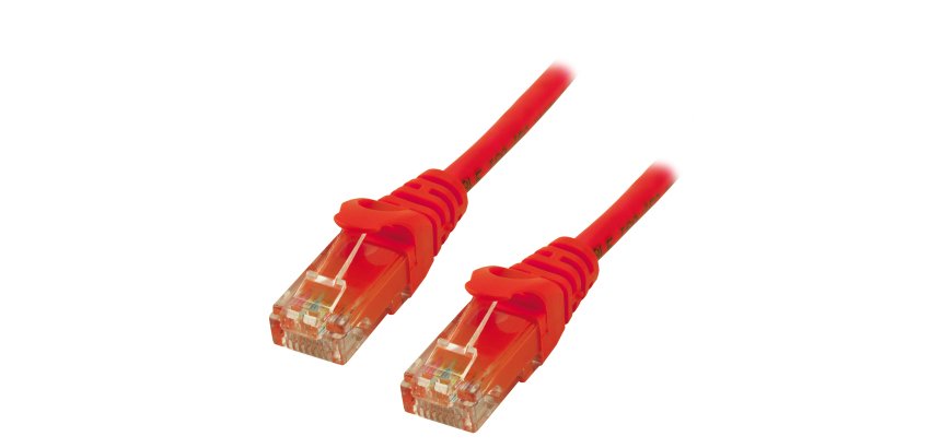 MCL RJ45 CAT6 A U/UTP 5m câble de réseau Rouge Cat6a U/UTP (UTP)