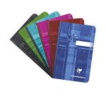 Carnet brochure dos toilé 9x14 cm 192 pages petits carreaux - Assortis