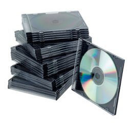 Boîtier cd/dvd q-connect slim coloris noir boîte 25 unités