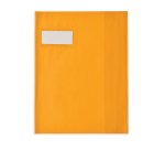 Protège-cahier elba styl'sms pvc opaque 12/100e sans phtalates porte-étiquette et étiquette 170x220mm orange