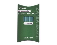 Recharge pilot roller v5 et v7 niveau encre liquide visible écologique régulateur débit coloris vert set de 3 unités