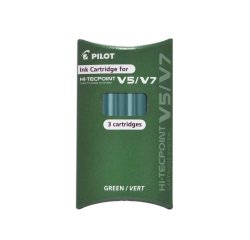 Recharge pilot roller v5 et v7 niveau encre liquide visible écologique régulateur débit coloris vert set de 3 unités