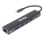 Hamlet HDKC-PD220 replicatore di porte e docking station per laptop Cablato USB 3.2 Gen 1 (3.1 Gen 1) Type-C Alluminio