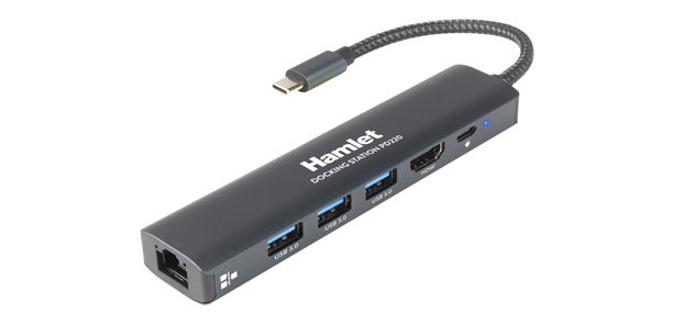 Hamlet HDKC-PD220 replicatore di porte e docking station per laptop Cablato USB 3.2 Gen 1 (3.1 Gen 1) Type-C Alluminio