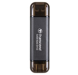 Transcend ESD310C Technologie Thunderbolt 256 Go USB Type-A vers USB Type-C USB 3.2 Gen 2x2 Noir