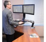 Ergotron WorkFit -A, Dual 55,9 cm (22") Bureau Noir