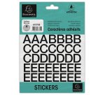 Pochette de lettres adhésives noires A-Z 20 mm - Noir