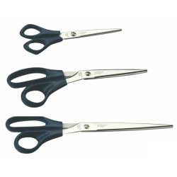 Ciseau bureau faibo droitier anneaux decentres bouts       pointus 21cm