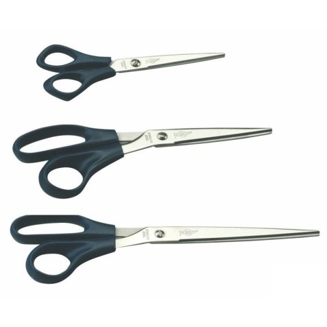 Ciseau bureau faibo droitier anneaux decentres bouts       pointus 21cm