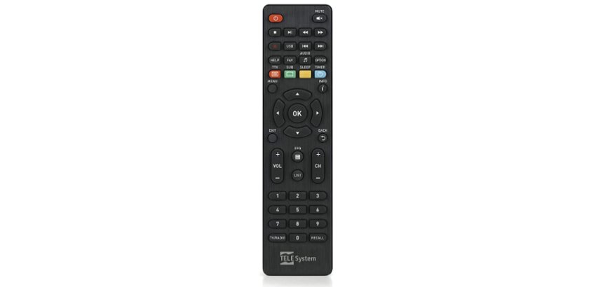 TELE System 58035004 telecomando IR Wireless Sintonizzatore TV Pulsanti