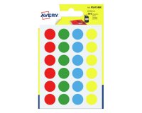 Pastilles adhesives avery ø15 mm ecriture manuelle coloris assortis sachet de 144
