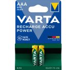 Varta Recharge Accu Power AAA 800 mAh Blister da 2 (Batteria NiMH Accu Precaricata, Micro, ricaricabile, pronta all'uso)