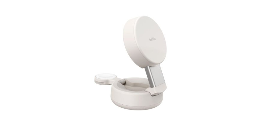 Belkin UltraCharge Pro Smartphone, Smartwatch Blanc Secteur Recharge sans fil Charge rapide Intérieure