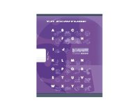 Cahier Travaux Pratiques Écriture piqué 8000 CARTE 17x22 cm 32 pages double ligne 5 mm/uni 90 g - Violet