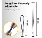 Intenso USB-C Charging Lanyard – Phone Necklace Cable, 60W Fast Charging, Adjustable Length, 1.65 m Nylon, USB-C to USB-C, black