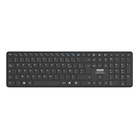 Port Designs 900903-R-UK clavier Maison Bluetooth QWERTY Anglais britannique Noir