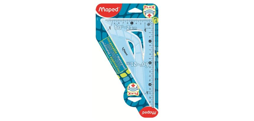 Équerre maped flex 60 degrés graduée 21cm incassable