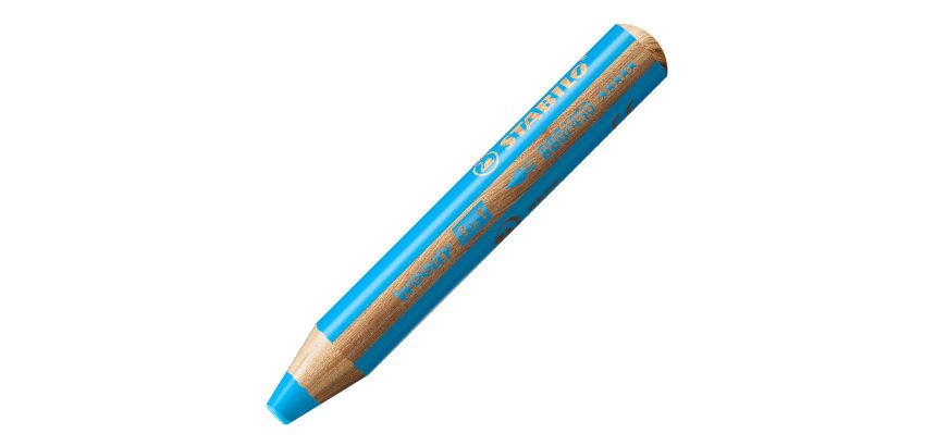Crayon multi talents stabilo woody 3 in 1 cyan