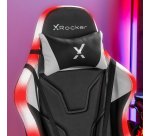 X Rocker Agility eSports RGB PC-Gaming-Stuhl Gepolsterter Stuhl Schwarz, Grau