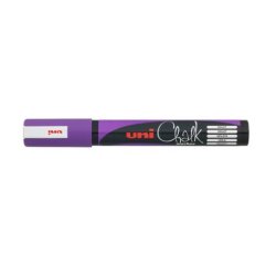 Marqueur uniball craie chalk pointe fine 2/3mm idéal ardoises vitrines résiste pluie couleur lumineuse violet