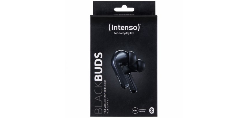 Intenso Black Buds T300A Headphones True Wireless Stereo (TWS) In-ear Calls/Music/Sport/Everyday USB Type-C Bluetooth